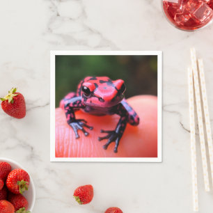 Serviette En Papier Grenouille rouge Ai
