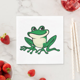 Serviette En Papier Grenouille verte