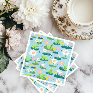 Serviette En Papier Grenouilles et Lily Pads BABY SHOWER mignon Enfant