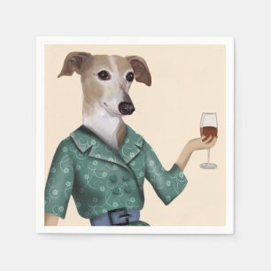 Serviette En Papier Greyhound Wine Snob