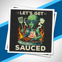 Gril de BBQ UFO Cookout Attrapons la Sauce Drôle d