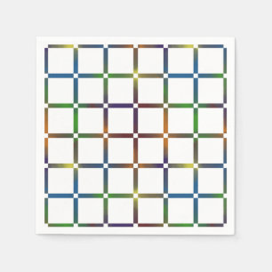 Serviette En Papier Grille arc-en-ciel colorée avec espace négatif