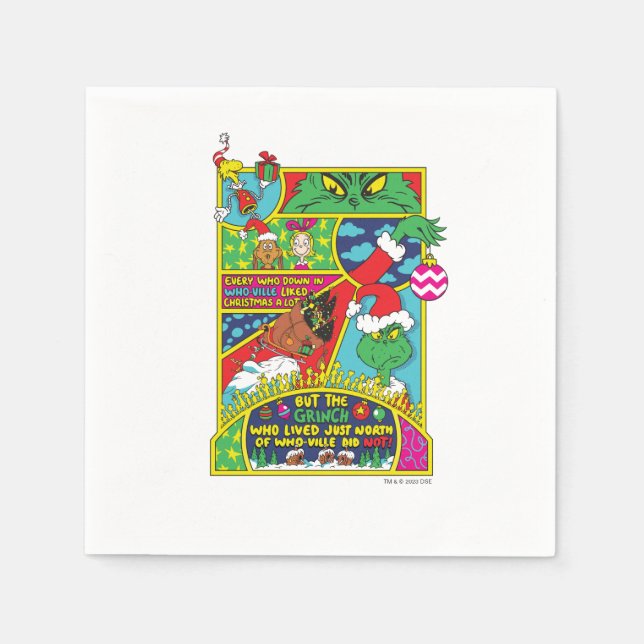 Serviette En Papier Grille | Graphique BD (Devant)