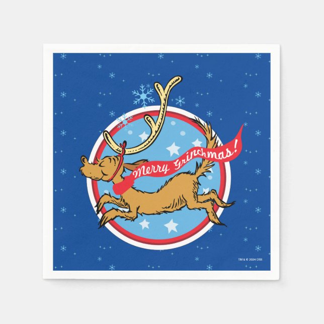 Serviette En Papier Grille | Max Merry Grinchmas ! (Devant)