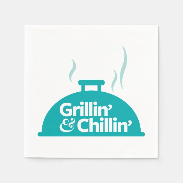 Serviette En Papier Grillin' & Chillin' (Devant)