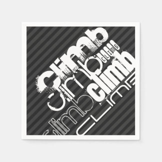 Serviette En Papier Grimpe ; Gris noir et foncé