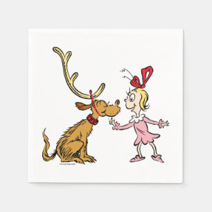 Serviette En Papier Grinch Max & Cindy Lou Who