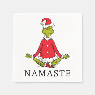 Serviette En Papier Grinch Namaste Père Noël