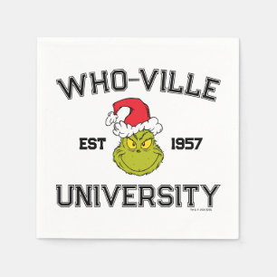 Serviette En Papier Grinch Université de Who-ville Établie en 1957