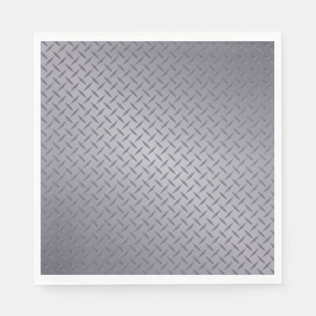 Serviette En Papier Gris Acier Tôle Diamantée (Devant)