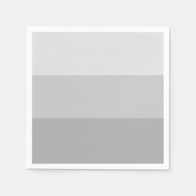 Serviette En Papier Gris argenté rayé (Devant)