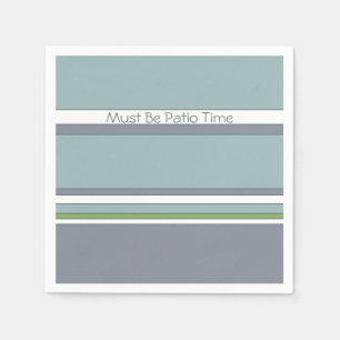Serviette En Papier Gris blanc et bleu