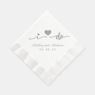Serviette En Papier Gris et blanc que je fais Papier mariage Napkin