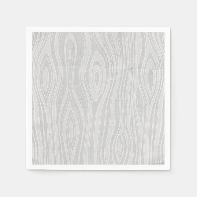 Serviette En Papier Gris Faux Bois Main Rustique Tiré Bois (Devant)