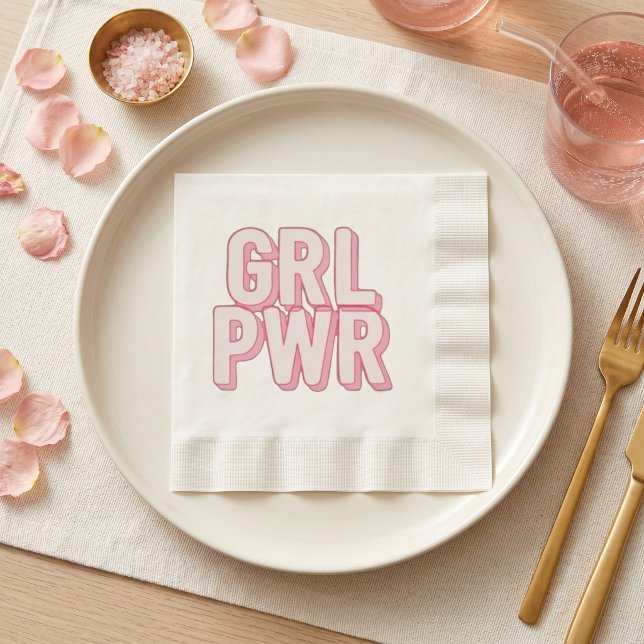 SERVIETTE EN PAPIER GRL PWR (Créateur téléchargé)