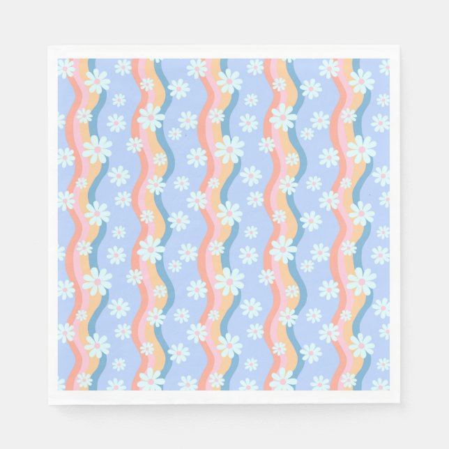 Serviette En Papier Groovy Daisies   (Devant)