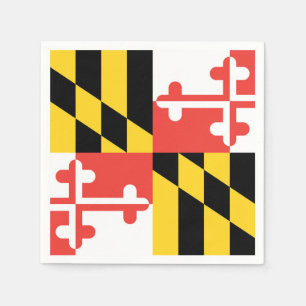 Serviette En Papier Gros drapeau du Maryland