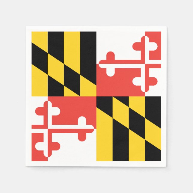Serviette En Papier Gros drapeau du Maryland (Devant)