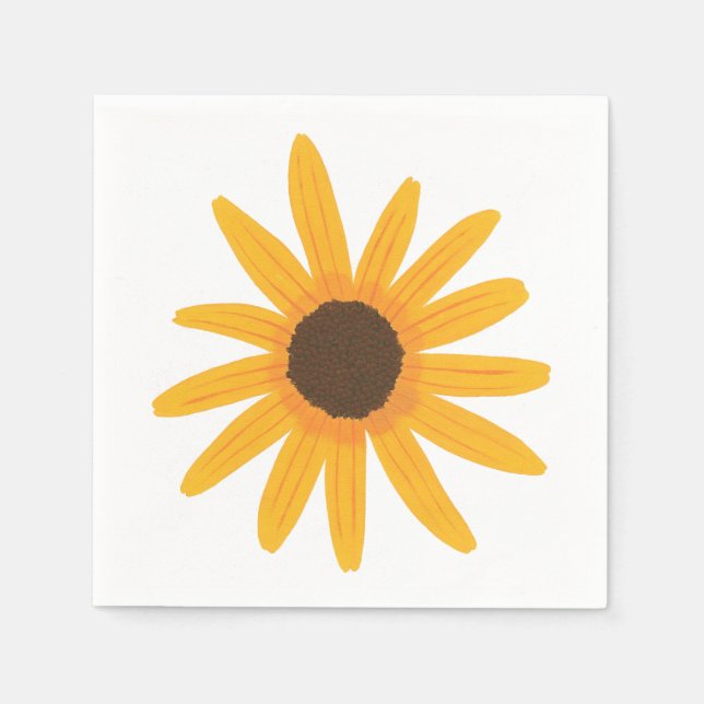 Serviette En Papier Gros papier de tournesol jaune gras (Devant)