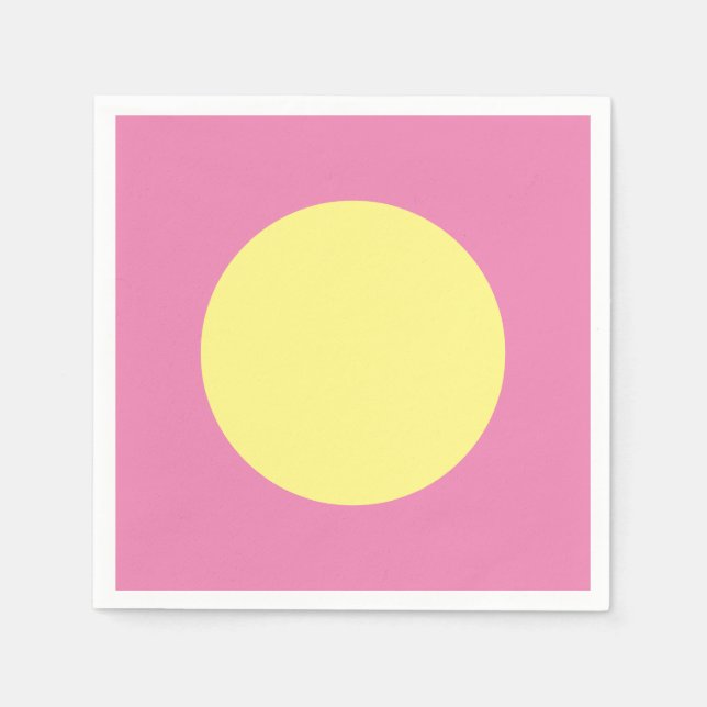 Serviette En Papier Gros point jaune (Devant)