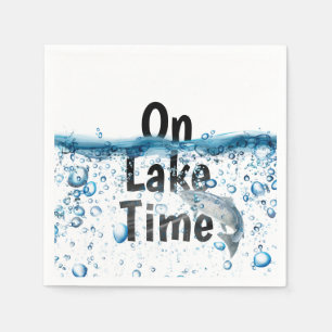 Serviette En Papier gros poisson dans l'eau avec bulles