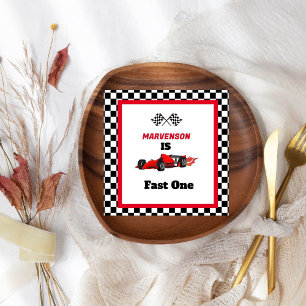 Serviette En Papier Grossissant DEUX Fast Race Car Boy 2e Anniversaire