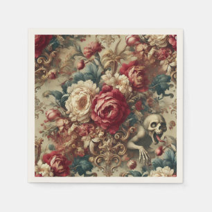 Serviette En Papier Grotesque en croissance - Coussin floral gothique