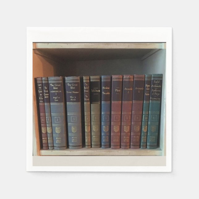 Serviette En Papier Groupe de livres littéraires (Devant)