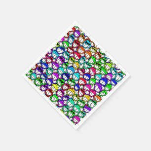 SERVIETTE EN PAPIER GROUPE DE SOURIRE FRAIS DE VISAGES