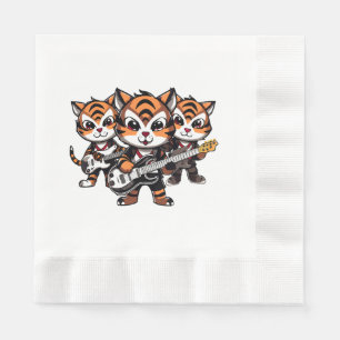 Serviette En Papier Groupe de tigre en train de jouer