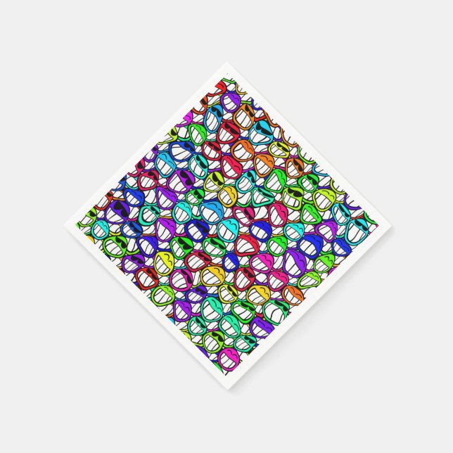 SERVIETTE EN PAPIER GROUPE D'FACES COOL (Coin)