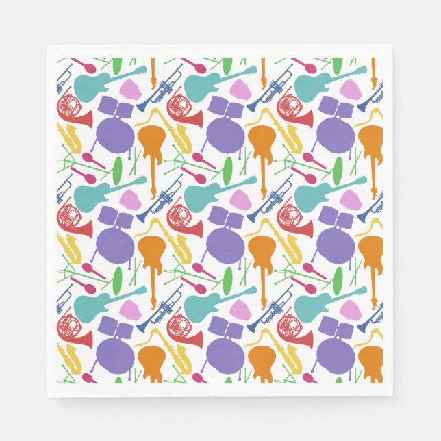 Serviette En Papier Groupe Rock And Roll (Devant)