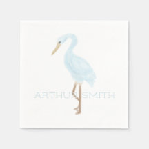 Grue bleue aquarelle