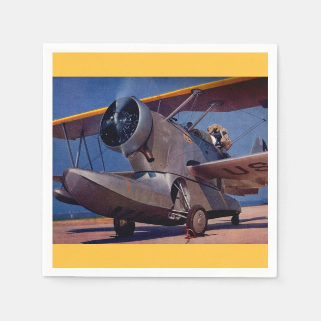 Serviette En Papier Grumman F-2, 1939 (Devant)