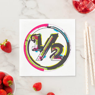 Serviette En Papier Grunge demi-symbole serviettes