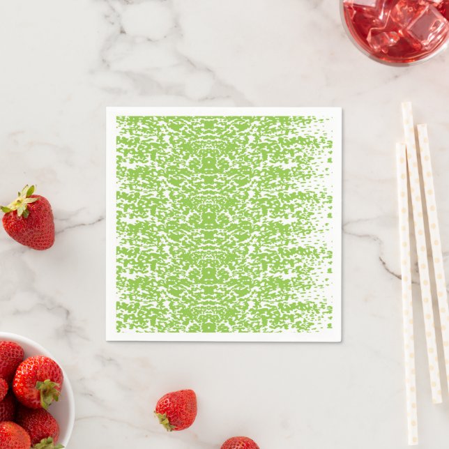 Serviette En Papier Grunge Lime Green Pattern - Summer Abstract Decor (En situation)