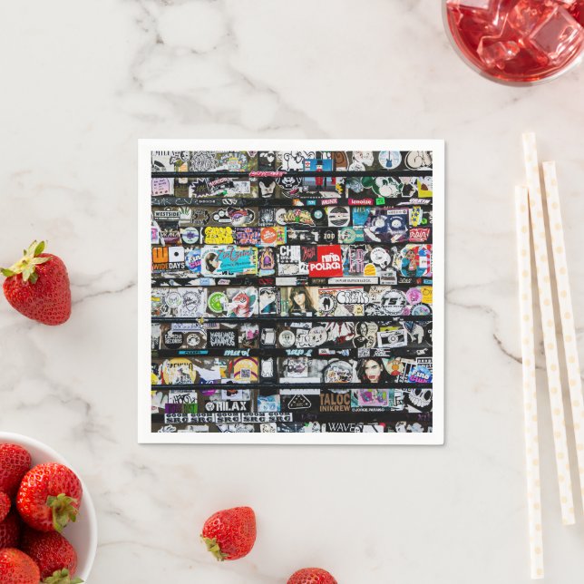 Serviette En Papier Grunge urbain  (En situation)