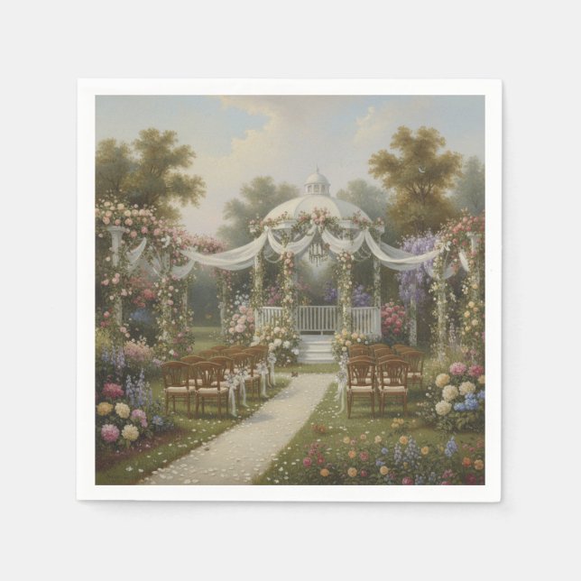 Serviette En Papier Guardanapo de Papel Casamento Vintage (Devant)