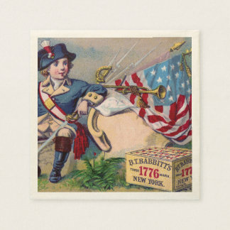 Serviette En Papier Guerre révolutionnaire drapeau de garçon patriotiq