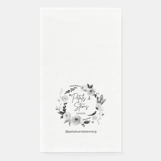 Serviette En Papier Guest Towel Napkins with Wedding Logo (Devant)