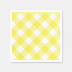 Serviette En Papier Guingan jaune