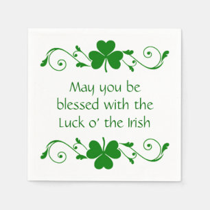 Serviette En Papier Guirlande de shamrock