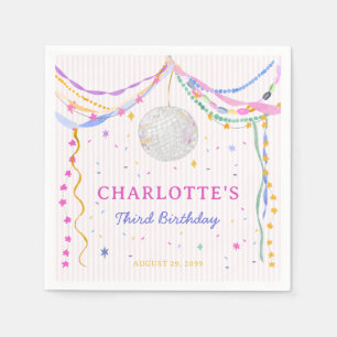 Serviette En Papier Guirlandes de papier pastel en forme de boule disc