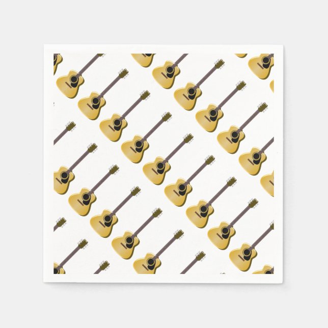 Serviette En Papier Guitare acoustique (Devant)