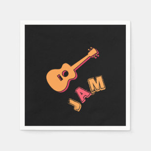 Serviette En Papier Guitare de basculage, art de style de confiture de