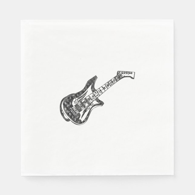 Serviette En Papier Guitare électrique (Devant)