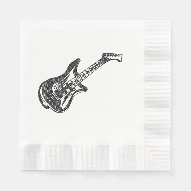 Serviette En Papier Guitare électrique (Devant)