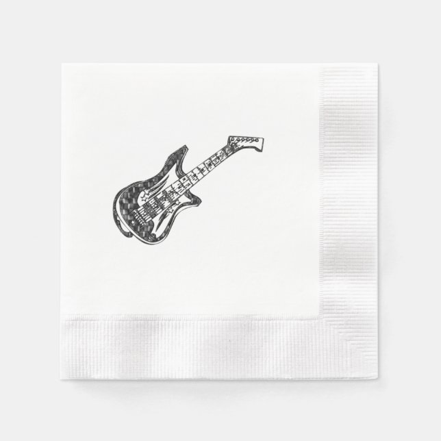 Serviette En Papier Guitare électrique (Devant)