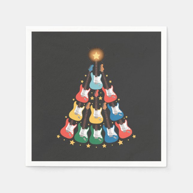 Serviette En Papier Guitare Instruments de musique électrique Arbre de (Devant)