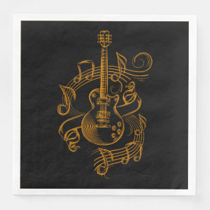 Serviette En Papier Guitare Lover   Guitare musicale